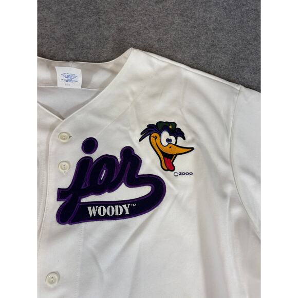 VINTAGE Majestic Major Woody Baseball Jersey Mens 2X White Athleisure Sports - Picture 5 of 7